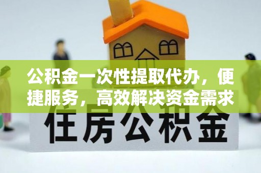 宁波公积金一次性提取代办，便捷服务，高效解决资金需求